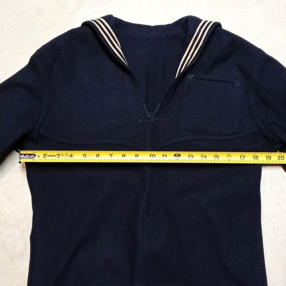 Vintage US Navy Sailor Crackerjack Wool Uniform Top (38L) & Trouser Pants (30R) - Picture 16 of 16